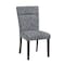 Homeroots Set of Two Gray and Brown Upholstered Fabric Dining Side Chairs 642283 - alternate 3