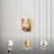Vidalite Aurelia Brass 1-Light Wall Sconce, Single Light Wall Lamp with Clear Glass Shades in Art-Deco Style CE1009385 - alternate 2