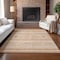 Homeroots 10' X 14' Copper And Ivory Southwestern Washable Indoor Outdoor Area Rug 582823 - alternate 2