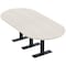 Skutchi Designs 8 Person Conference Table With Power Unit | 8' Racetrack Table | Harmony Series HAR-RAC-48X96-T.BK-K458-NA - alternate 1