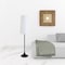 Homeroots 60" Black Novelty Floor Lamp With White Frosted Glass Drum Shade 523430 - alternate 2