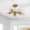 Jonathan Y Jaymes 21.5" 5-Light Farmhouse Industrial Iron Cylinder LED Semi Flush Mount, Brass Gold/Clear JYL9544A - alternate 2