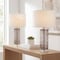 Jonathan Y Cole 27.5" Modern Fused Glass Cylinder LED Table Lamp, Smoky Gray, 2PK JYL4016C-SET2 - alternate 3