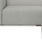 Homeroots 122" Gray Fabric Sofa With Ottoman With Brown Legs 641071 - alternate 2