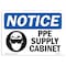 Signmission PPE Supply Cabinet With Symbol , 10 Inch X 7 Inch, Decal OS-NS-D-710-L-17777 - alternate 1