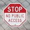Signmission Stop No Public Access, 10 inch X 10 inch, Aluminum Metal Signs, 5PK OC-A-5Pack-10-263 - alternate 2