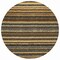 Homeroots 8' Gold Beige And Wheat Round Striped Washable Indoor Outdoor Area Rug 577777 - alternate 2