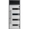 Vdomdoors Front Exterior Prehung Steel Door Ronex0131 Black Enamel Transom Window Sidelite Stainless Inserts RONEX0131EXD-BLK-W36 x H80+16-LH-I - alternate 1