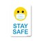 Signmission Public Safety Sign, Stay Safe Smiley Face W/ Mask, 10in X 7in Aluminum Sign, OS-NS-A-710-25348 OS-NS-A-710-25348 - alternate 1