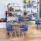 Regency Round Kee Mobile Adjustable Classroom Table W/ 4 Andy Chairs, 42 in W, 42 in L, Noble Oak TB42RNDNOAPCGY45NV - alternate 3