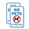 Signmission No Pets In Pool Area, 18'' X 24'' 2 Signs, Heavy Gauge Aluminum, 2PK A-1824-2PACK-24988 - alternate 1
