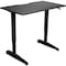 Iceberg Pneumatic Adjustable Desk, Black Top, Black Base, 59 in x 29 in 69162 - alternate 1