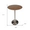 Homeroots 26" Brown and Silver Rounded Steel Bar Table 524948 - alternate 1