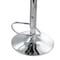 Elama 2 Piece Faux Leather Retro Adjustable Bar Stool in Black with Chrome Handles and Base ELM-709-BLK - alternate 2
