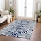 Homeroots 10' X 14' Navy Blue And Ivory Animal Print Washable Indoor Outdoor Area Rug 600635 - alternate 2