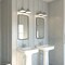 Vaxcel Akron 18-in Satin Nickel Farmhouse Barn Wall Sconce, 2 Light Bathroom Vanity Fixture, Metal Shade, White Interior W0376 - alternate 5