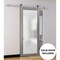 Sartodoors Sturdy Barn Door Frosted Tempered Glass Planum 2102 36x84 Solid Core Modern Interior PLANUM2102BD-S-GA-3684 - alternate 3