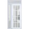 Vdomdoors Front Exterior Prehung FiberGlass Door Frosted Glass / Manux 8312 White Silk / Sidelight and Transo MANUX8312EXD-WS-W36+16 x H80+14-RH - alternate 1