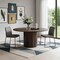 Homeroots 60" Brown Wood Pedestal Base Round Top Dining Table 720956 - alternate 2