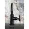 Kingston Brass One-Handle 1-Hole Bathroom Faucet with Knurled Handle, Deck Plate, and Push Pop-Up Drain KSD2210RKZ - alternate 4