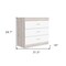 Homeroots 32" White and Gray Three Drawer Dresser 544036 - alternate 3