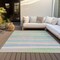 Homeroots 8' X 10' Mint Green Pink And Blue Striped Washable Indoor Outdoor Area Rug 597340 - alternate 2