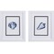 Homeroots Set Of Two Blue And White Seashell Wall Art, 2PK 387723 - alternate 1