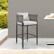Armen Living Alegria Outdoor Patio Counter Height Bar Stool in Aluminum with Gray Rope and Cushions LCAFBABL26 - alternate 2