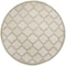 Homeroots 8' Cream Round Geometric Indoor Outdoor Area Rug 572804 - alternate 2