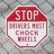 Signmission Stop Drivers Must Chock Wheels, 10 inch X 10 inch, Aluminum Metal Signs, 2PK OC-A-2PACK-10-219 - alternate 2