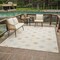 Homeroots 8' X 10' Cream and Beige Geometric Distressed Indoor Outdoor Area Rug 558731 - alternate 2