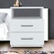 Homeroots 20" White Wood Two Drawer Nightstand 543679 - alternate 2