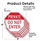 Signmission Private Do Not Enter, 6 inch X 6 inch, Vinyl Decal, 5PK OC-D-5PACK-6-137 - alternate 2