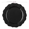 Smarty Had A Party 10.25" Black Round Lotus Plastic Dinner Plates, 120PK 8850-BK-CASE - alternate 4