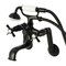 Kingston Brass Tub Wall Mount Clawfoot Tub Faucet with Hand Shower, Matte Black KS249MB - alternate 1