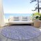 Homeroots 8' Lavender Sage And Ivory Round Geometric Washable Indoor Outdoor Area Rug 615208 - alternate 3