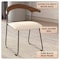 Leisuremod Lyra Collection Modern Chair in Walnut Color back and Taupe Seat, 4PK LCWB-41TP4 - alternate 3