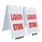 Signmission Liquor Store, A-Frame & 2 Decals Installed, Heavy-Duty Plastic Frame SBHD-D-2436-Liquor Store - alternate 2