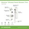 Symmons Braston HydroMersion Double Handle Tub and Shower Trim Kit with Hand Spray (Valve Not Included) 5896STN15TRM - alternate 2