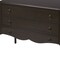 Homeroots 34" Dark Brown Solid Wood Three Drawer Dresser 389802 - alternate 2