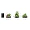 Pure Garden Artificial Succulent Plants 3-Piece Arrangement Set in Faux Stone Pots and Assorted Sizes 50-LG1123 - alternate 2