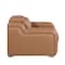Homeroots 41" Chestnut Italian Leather Wall Hugger Recliner With USB 634539 - alternate 3