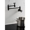 Kingston Brass Wall Mount Pot Filler Faucet with Knurled Handle, Oil Rubbed Bronze KS3105RKZ - alternate 2