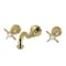 Kingston Brass Double-Handle Wall Mount Bathroom Faucet, Polished Brass KS3122BEX - alternate 1