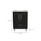 Homeroots 24" Black Wood Freestanding Bathroom Vanity With White Sink 478251 - alternate 2