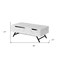 Homeroots 48" White and Black Wood and Steel Lift Top Coffee Table With Drawer 572285 - alternate 2