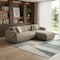Homeroots Taupe Boucle L Shaped Two Piece Sofa and Chaise Sectional With Toss Pillows 722491 - alternate 2