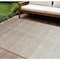 Homeroots 8' X 10' Beige And Ivory Ombre Washable Indoor Outdoor Area Rug 595784 - alternate 1