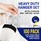 Lifemaster Velvet Non-Slip Hanger Set, 360 Deg Swivel Hook, Sleek Design, Black, 100PK LMVEL100 - alternate 2