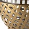 Homeroots 8" Gold Woven Metal And Glass Tabletop Hurricane Candle Holder 608407 - alternate 2